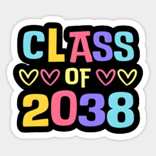 Class Of 2038 Senior School Graduation Grow With Me Sticker